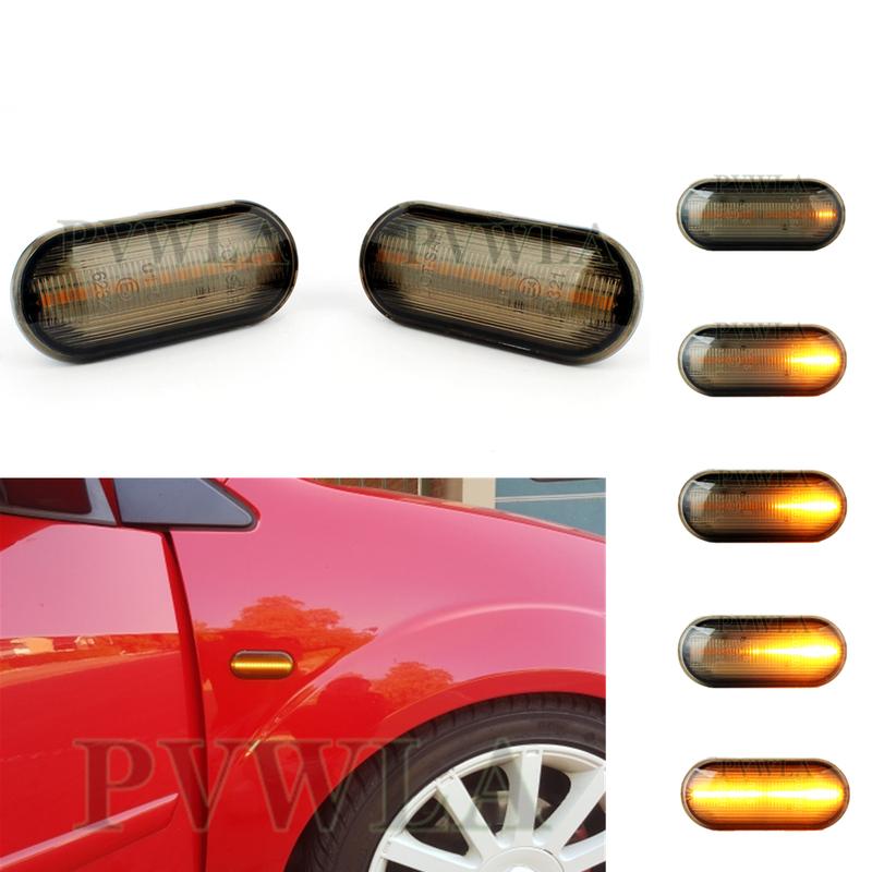 A Pair of Led Dynamic Side Marker Turn Signal Light Sequential Blinker Light For Skoda Citigo 2012-