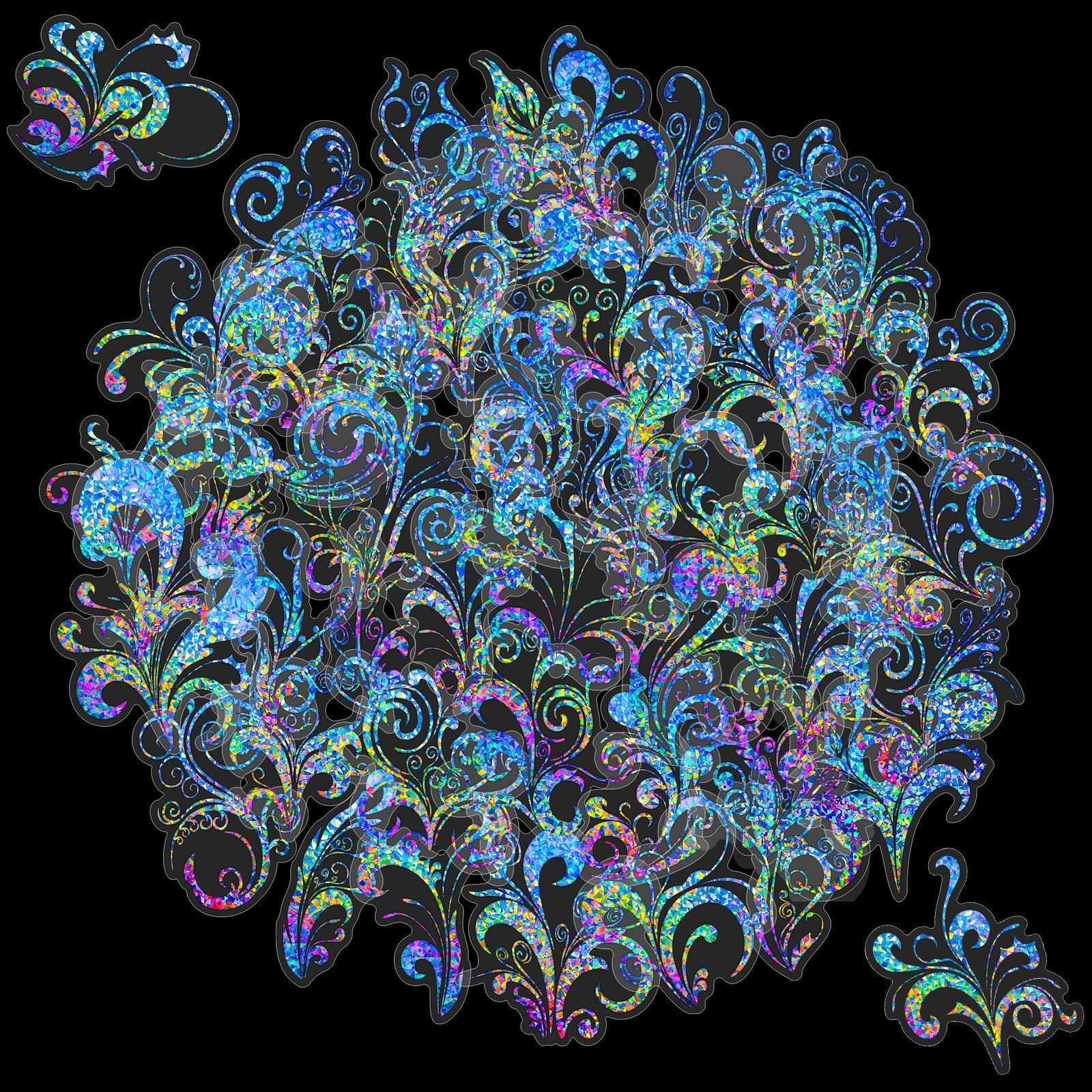 

50 Прозрачные татуировки с лазерным узором Лазерный материал для тату-хендбука Декоративные наклейки ПЭТ Прозрачные Ретро наклейки Гука