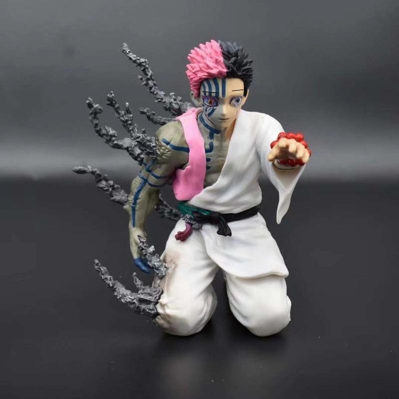 Demon Slayer Twelve Kizuki Anime Figures Gk Akaza Confession Before Death Decoration Model Half Human Half Ghost Kids Toys Gifts