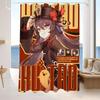 Hu Tao Genshin Impact Wiki Printing Bathroom Shower Curtain Polyester Waterproof And Mildew Proof Home Decoration Curtain
