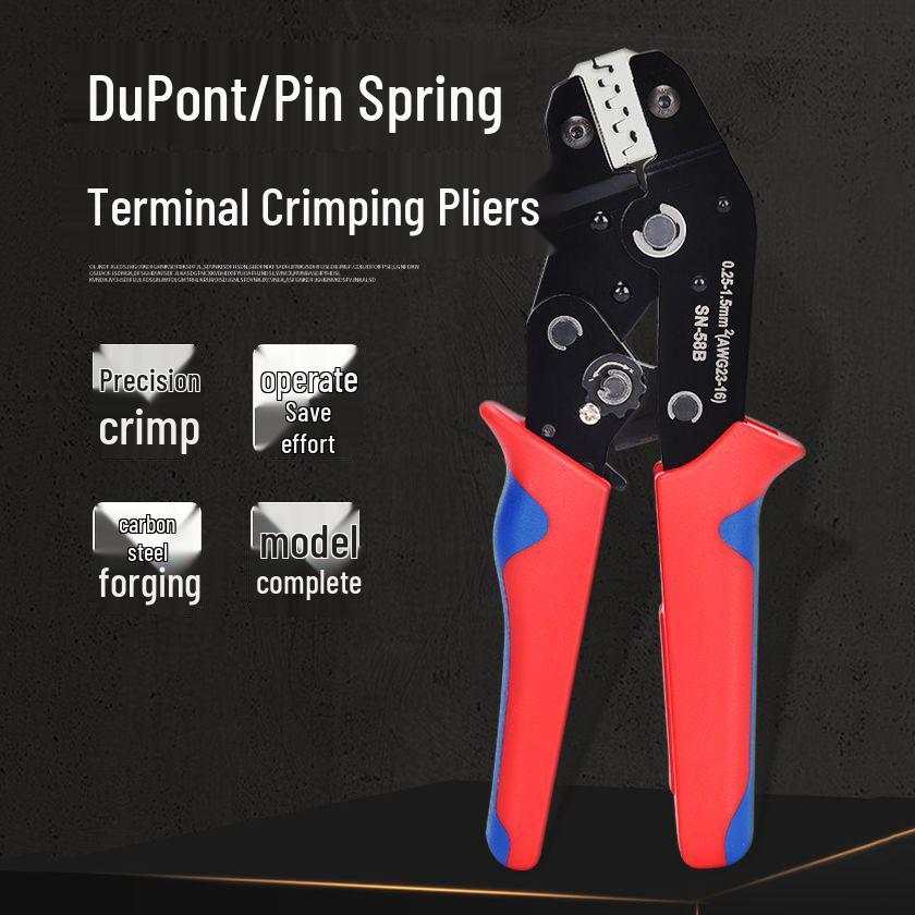 

SN-58B DuPont Terminal Crimping Pliers Set: Electrician s Labor-Saving Ratchet with Insert Spring