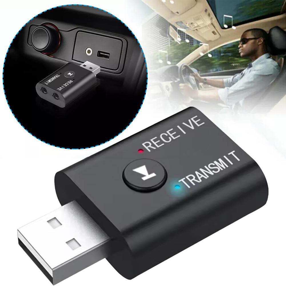 2 IN 1 USB Bluetooth 5.0 Adapter Sender 3,5 mm AUX Empfänger TV Bluetooth Buchse Für PC Headset N7Q5