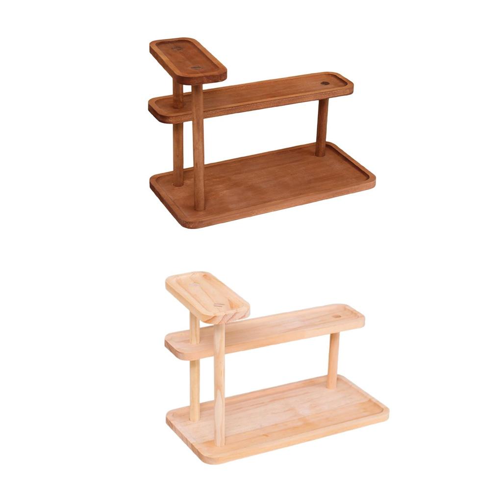 Wooden Desktop Organizer Cosmetic Organizer Space Saving Practical Rustic