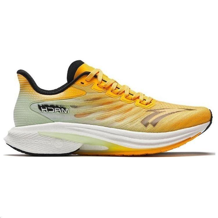 Anta Mach 4.0 Nitrogen Technology Professional Racing Slip-Resistant Durable Low-Top Running Shoes Men Running Shoes Yellow Black 112425583-3