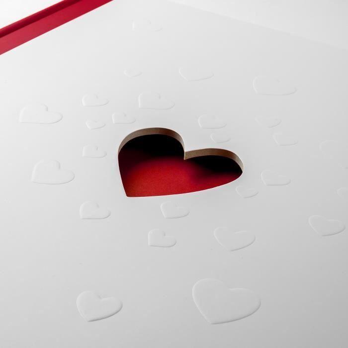 Album de mariage - love - 28x30,5 cm - 50 pages - papier sans acide - compartiment cd