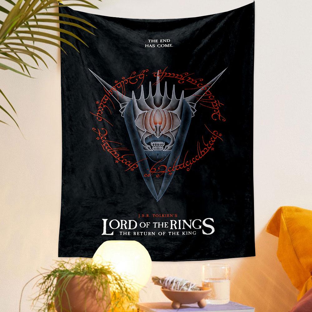 Lord of the Rings The End Tapestry Wall Hanging, Return of the King Poster Art, Epic Fantasy Wall Decor for Bedroom Man Cave