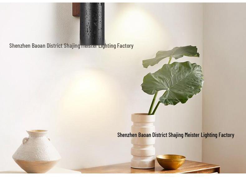 Black and Yellow Travertine Minimalist Wall Sconce for Bedroom, Living Room, or Staircase