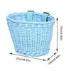 Plastic Wovens Bicycles Basket Detachable Wicker Front Handlebars Bikes Basket