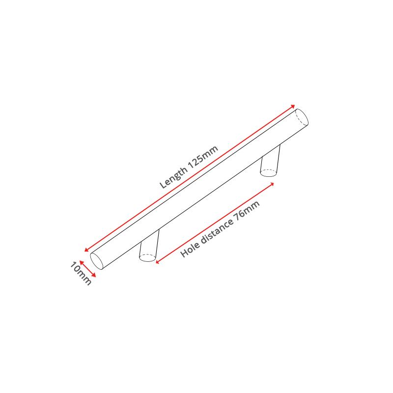 NAIERDI Furniture Stainless Steel Handles 10mm Kitchen Door Cabinet Pulls Drawer Knobs Hardware