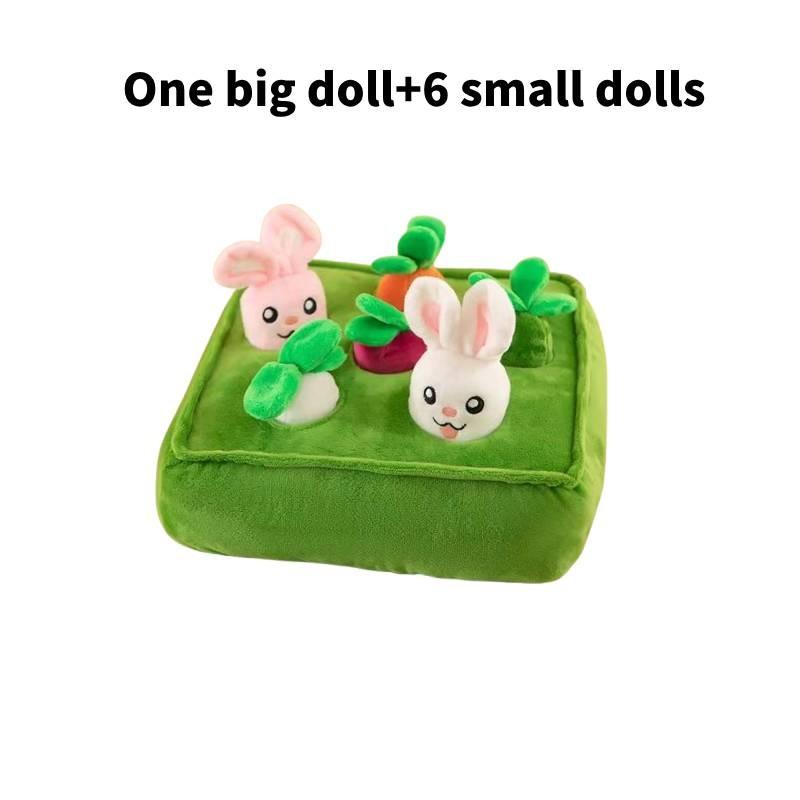 

Плюшевая игрушка «Вытягивание морковки», милая кукла-кролик для дошкольного развития 28cm