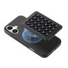 For iPhone 16 Plus Case Carbon Fiber Texture Leather Back Cover with Magnetic Detachable Suction Cup