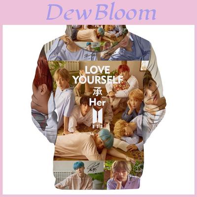 Premium Quality Bts Printed Sweatshirt Hoodie Featuring Face Yourself Design For Fans