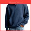 Wool Blend Stand Collar Long Sleeve Sweatshirt For Casual Men