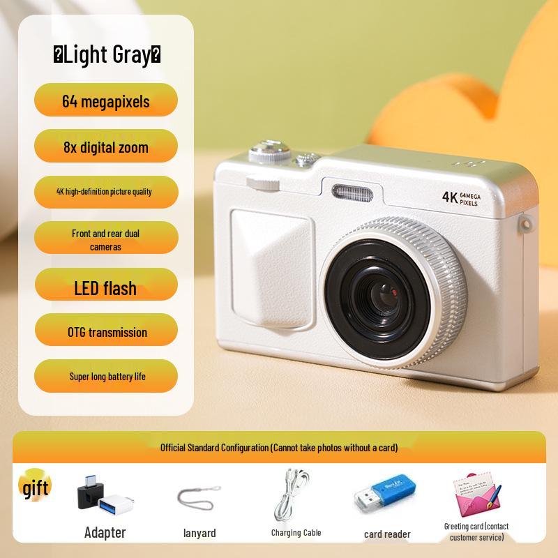 HD Flip Screen Selfie Mirrorless Camera for Outdoor Use