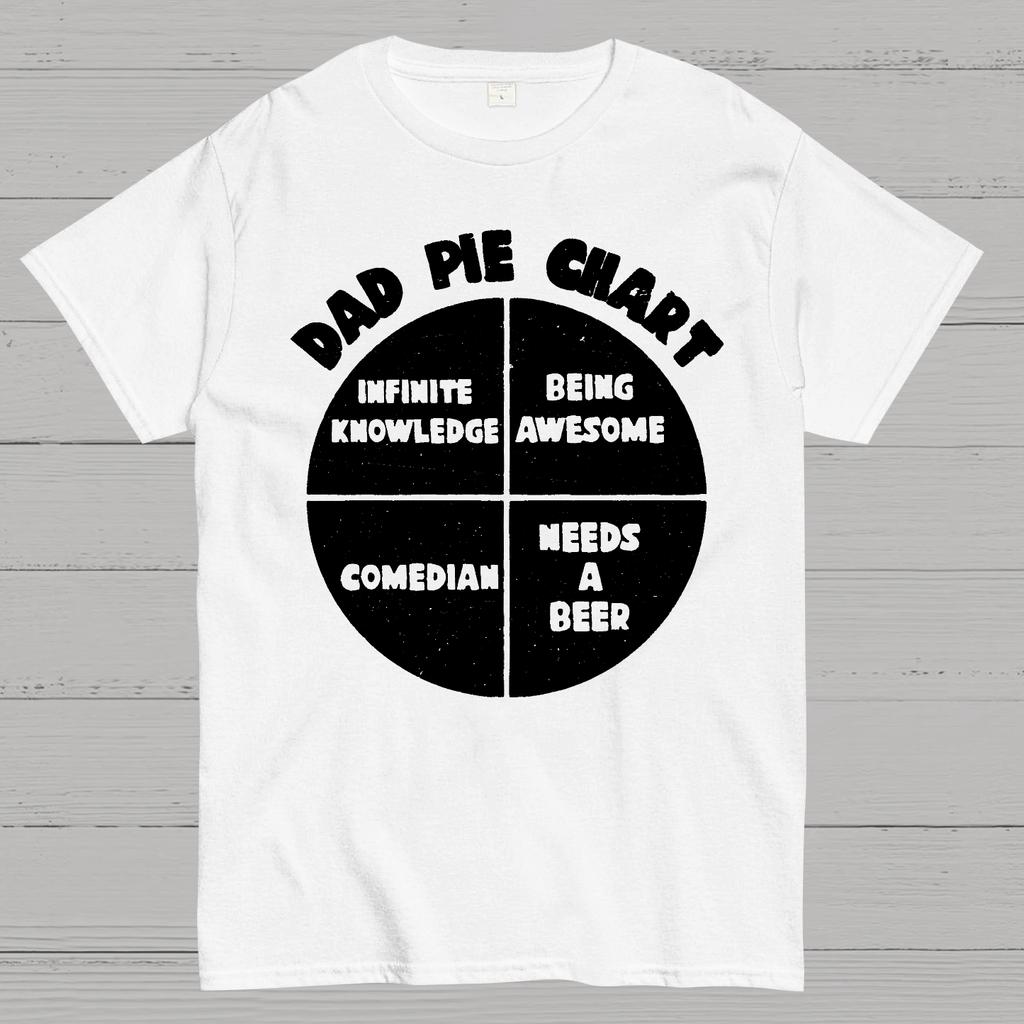 Dad Pie Chart Cotton Summer Casual Cool Loose T-Shirt