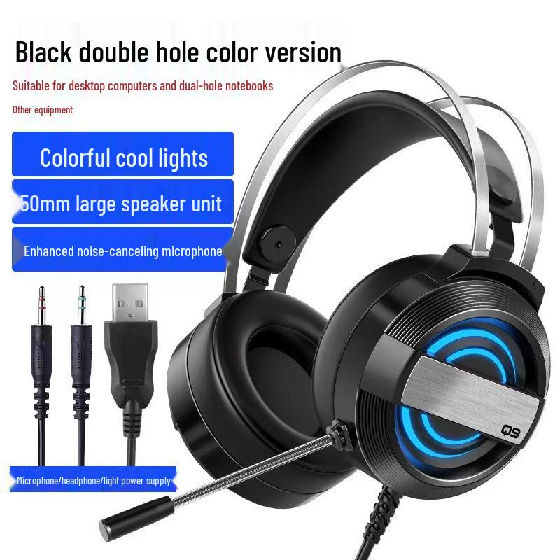 

7.1 Объемный звук USB Проводная Накладная Игровая Гарнитура с Мощными Басами для Киберспорта и Интернет-кафе