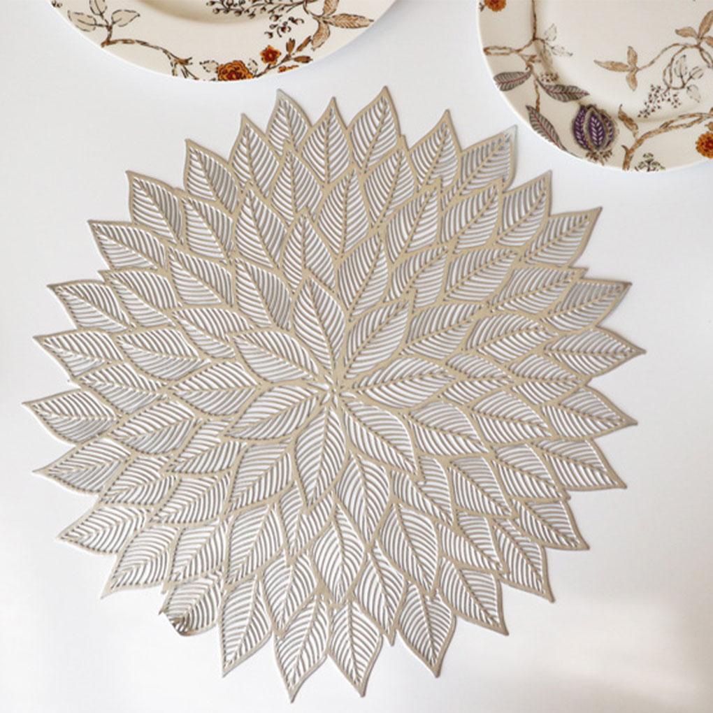 12x Premium Size Pressed Vinyl Placemats For Stylish Table Decor Artistic Wide Application