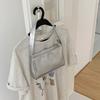 Niche Design Silver Armpit Bag Fashionable Commuter Versatile Soft Leather Fashionable Portable Shoulder Bag