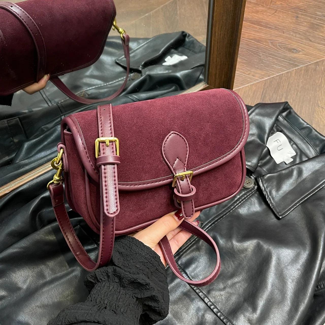 

Женские роскошные дизайнерские замшевые сумки через плечо, сумки на ремне, винтажные модные квадратные сумки для женщин, путешествий, шопинга