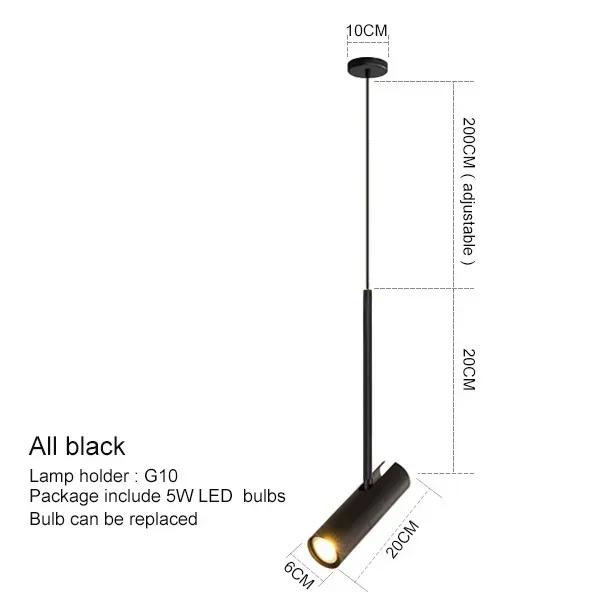 Modern LED Chandelier Nordic bedroom bedside spotlight home decoration catering lighting black gold adjustable angle gloss