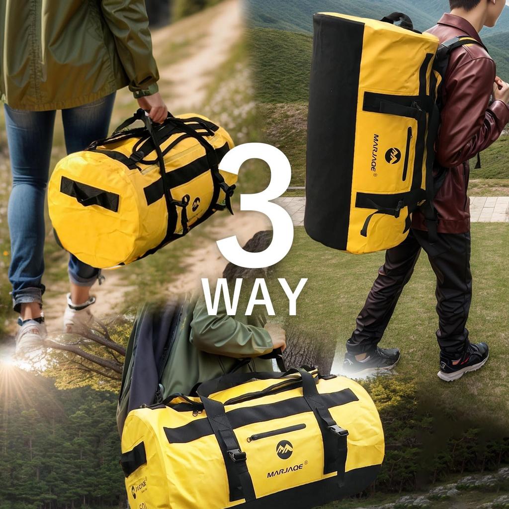 BRANSHERY Waterproof Boston Duffel Travel Outdoor Waterproof Outdoor and Shoulder 30L Bag, Bag, 3-Way Bag, Bag, Design, Travel, Camping, Men's Women's