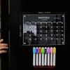Calendar Magnetic Acrilic Ștersibil-Planificator Transparent pentru Frigider, Organizator Ideal pentru Bucătărie pentru Casă și Birou cu Pix Marker Inclus