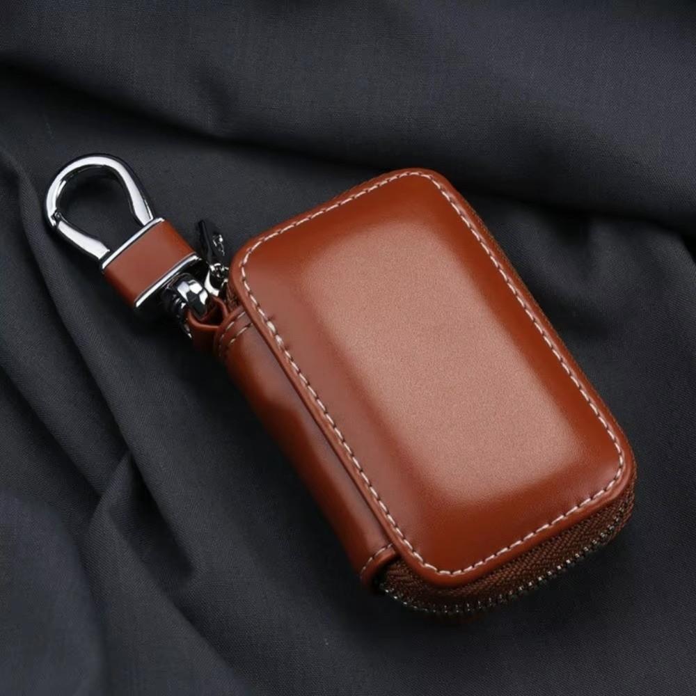 New Leather Keychain Pouch Zipper Bag Key Wallets Car Key Case Cover Storage Bag Key Holder Organizer Men Women
