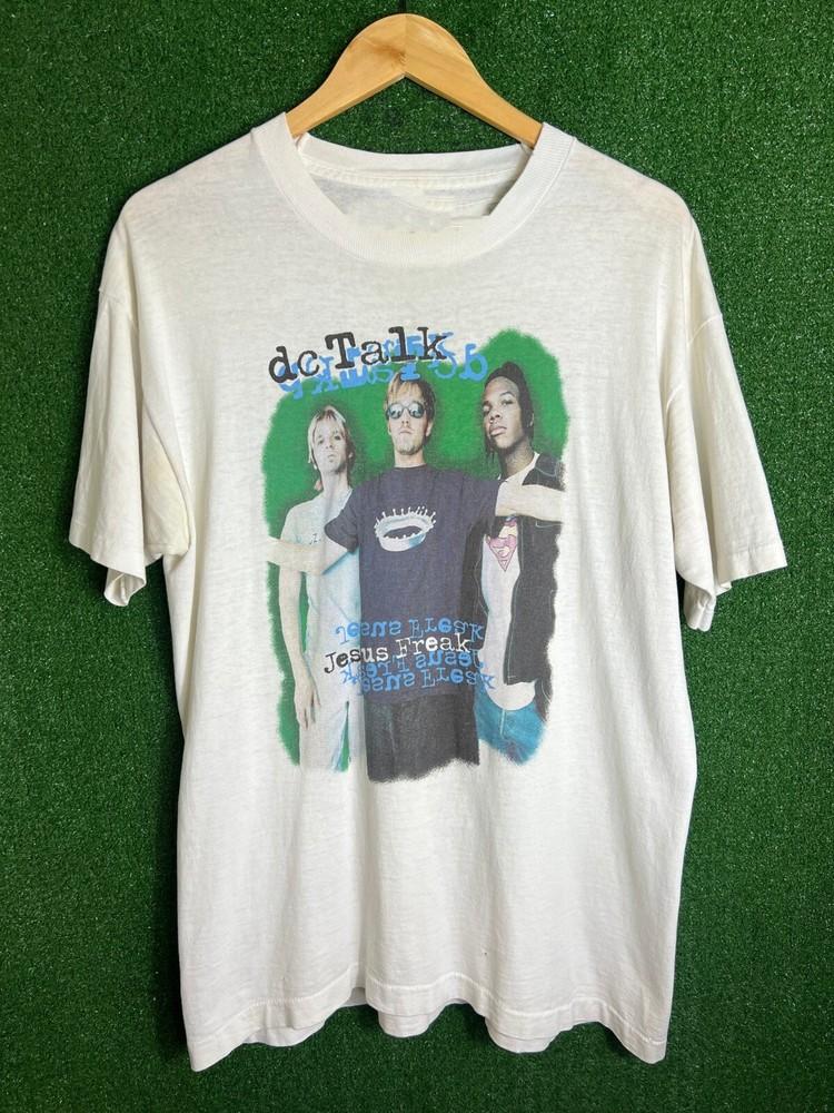 

SALE Vtg Dc Talk Band Jesus Freak Tour Heavy Cotton White Unisex Shirt Unisex T-Shirt XXXXL