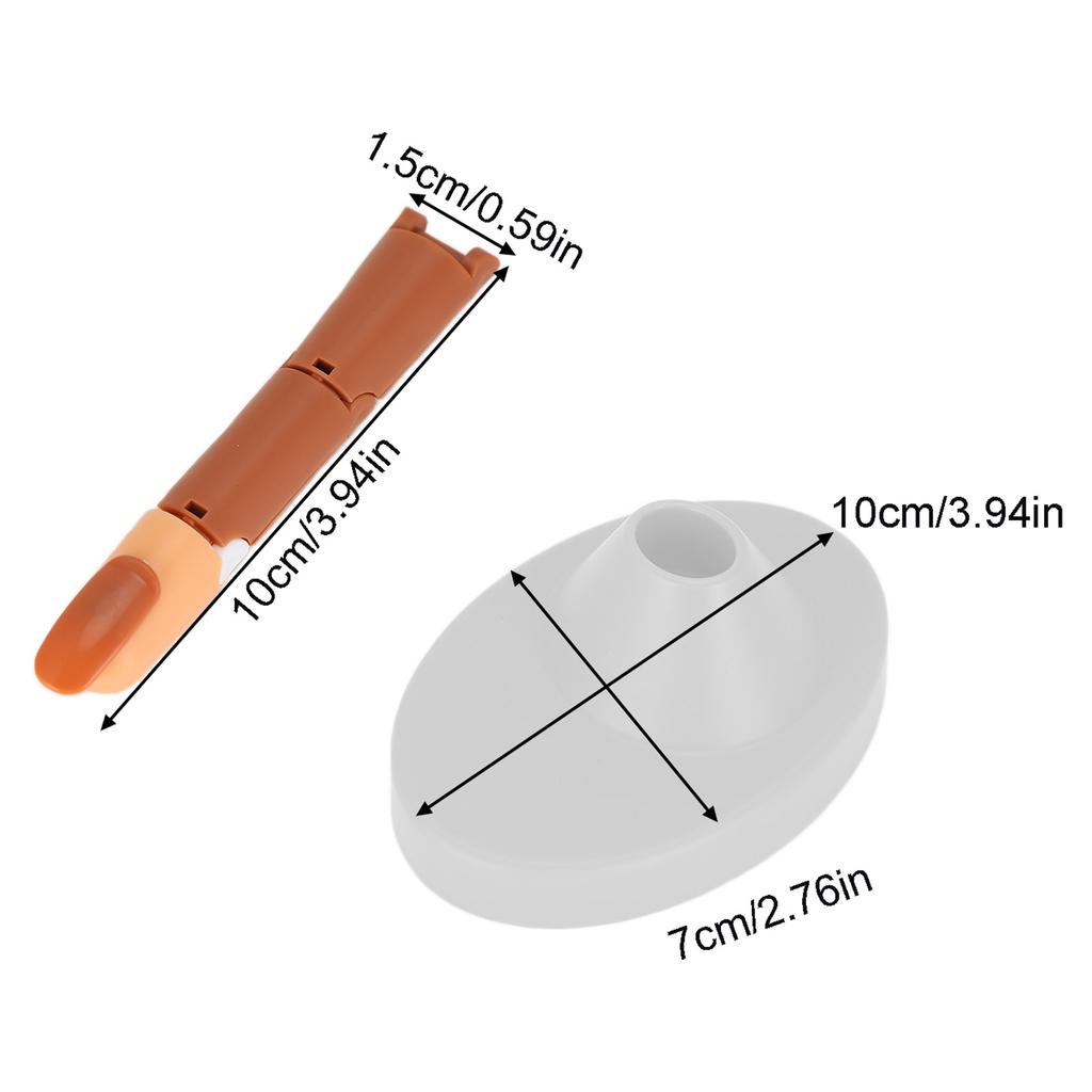 Nail Art Training Practice Finger Bendable Joints False Nail Tips Finger Mannequin with Base