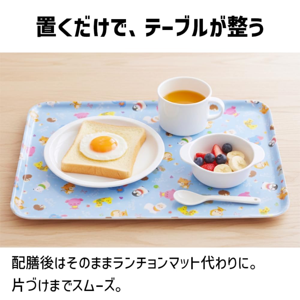 Magnetic Petit Stamp Stylish Made in Japan TATSU-CRAFT Non-Slip Tray, 37cm, Tray, Plastic, Rectangular, Kitchen/Refrigerator Storage, Dining/Café