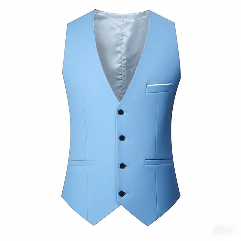 M-7XL Spring Summer Man Suit Vest Sleeveless Vest with Adjustable Waist Single Breasted Solid Color Business Suit Vest Wedding