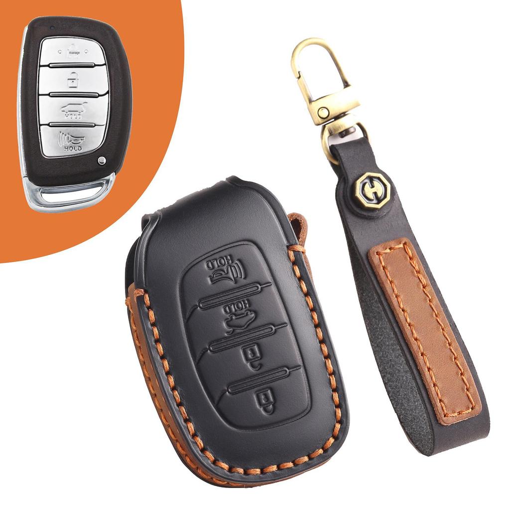 Skórzany pokrowiec na kluczyk dla modeli Beijing Hyundai: ix35, Lingdong, Langdong, Yuena, Mingtu, ix25, Tucson, Reina