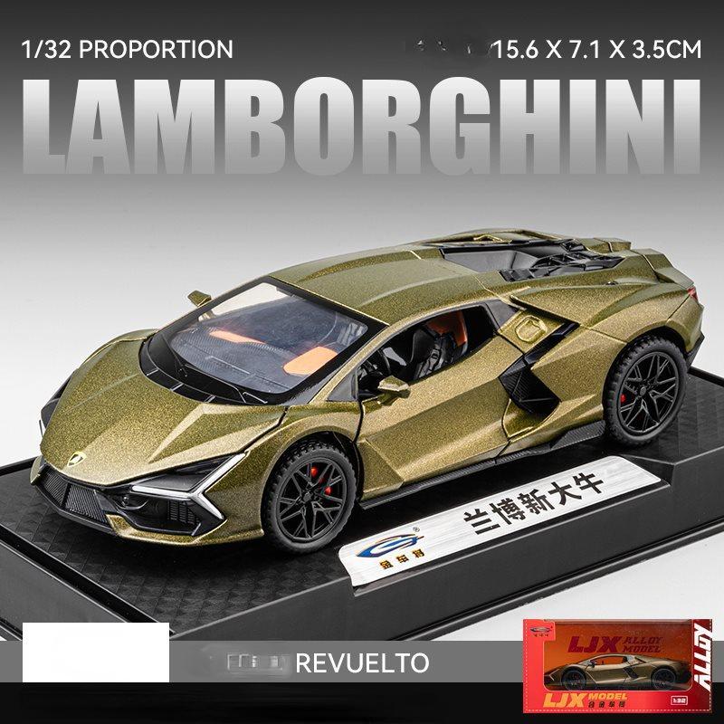 1/32 Scale Lamborghini Revuelto Alloy Diecast Model Car Sound Light Children Toys Collection Hobbies Gifts with Boys Kids Present A893