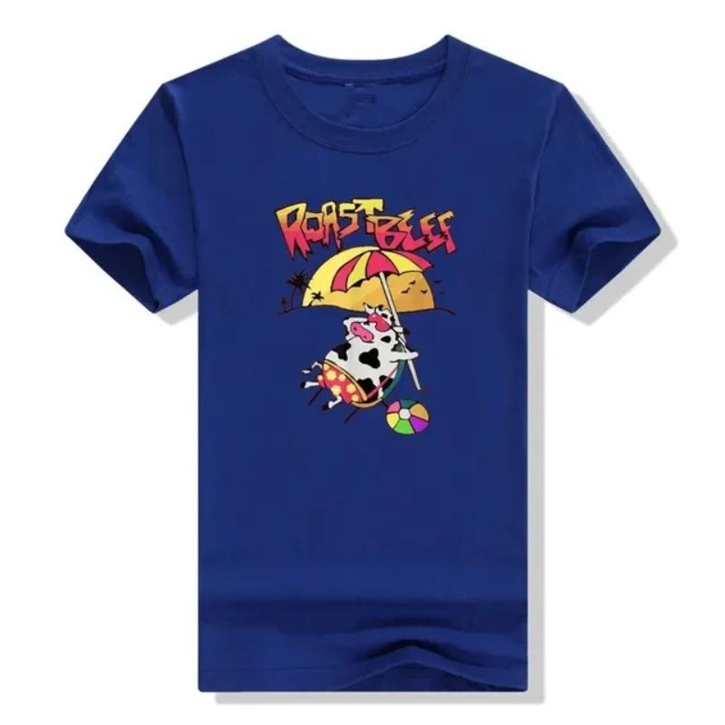 Fun BBQ Cartoon Cute Tshirt Streetwear Vacation Top Party Outfit Stranger Dustin Love Summer Cotton Unisexs and Womens Top