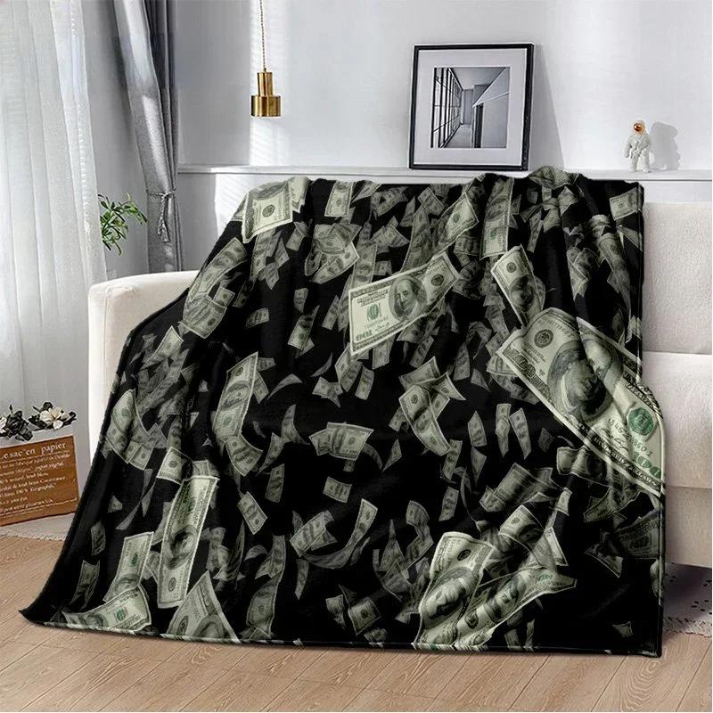 

Одеяло мягкое плюшевое с рисунком долларов и евро, фланелевое одеяло, плед для гостиной, спальни, дивана, покрывало для пикника#(1) 75X95CM серый