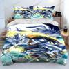 Digimon Adventure Monster Bedding Set,Boy&Girl Duvet Cover Pillow Case Gift, Home Bedroom Quilt Set Large King