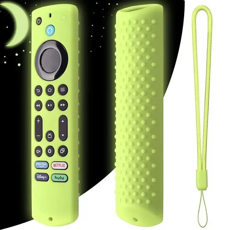 Amazon Fire TV Stick 4K Max Akış Cihazı için Silikon Kılıf Yumuşak Uzaktan Kumanda Kılıfı Kordonlu Düşmeye Karşı Koruyucu Kılıf