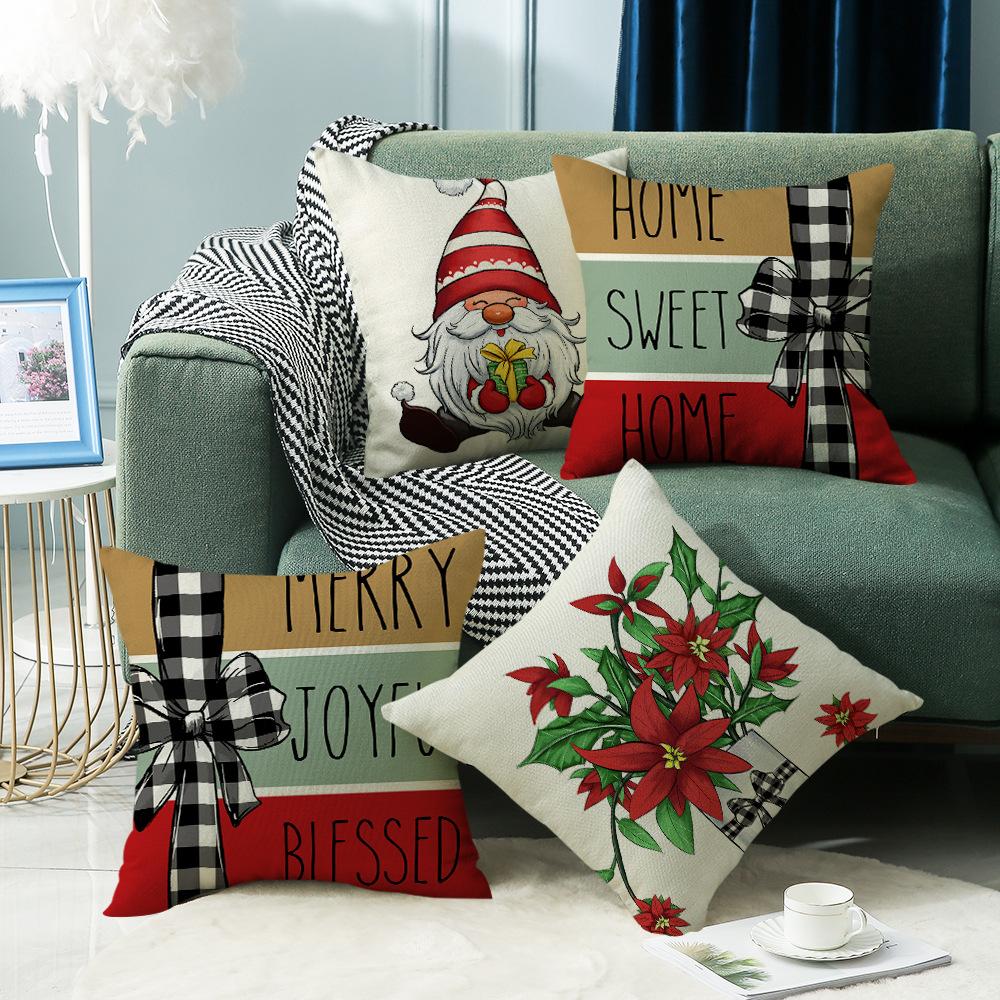 Autumn and Winter Holiday Decoration Christmas Pillow Case Home Sofa Atmosphere Pillow Waist Pillow