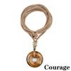 Collar de Piedra Amatista Ojo de Tigre Natural Unisex Cordón Trenzado Hecho a Mano Ajustable Energía Positiva Curación Accesorios para el Cuello