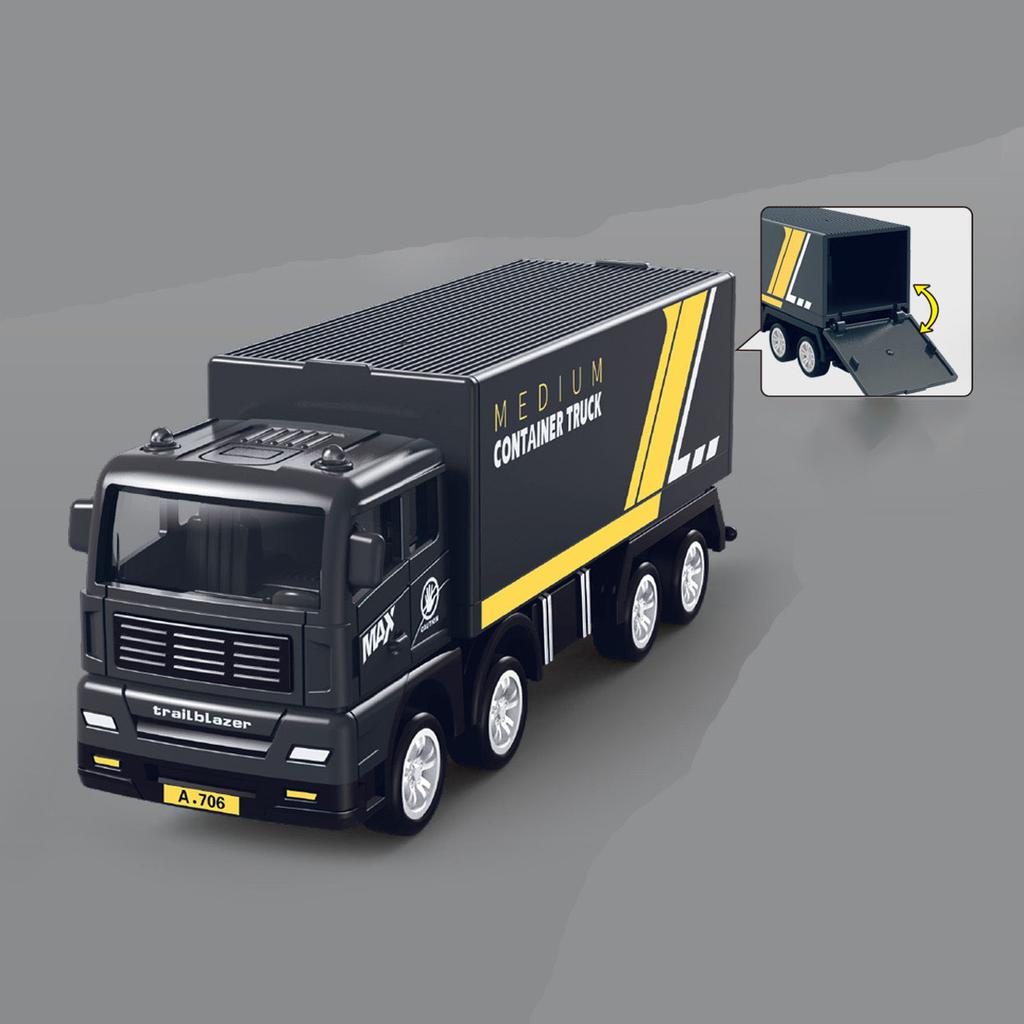 1pc Children's Game Car Simulation Transport Truck Container Children's Inertial Vehicle Model Education Toy Gift Combination