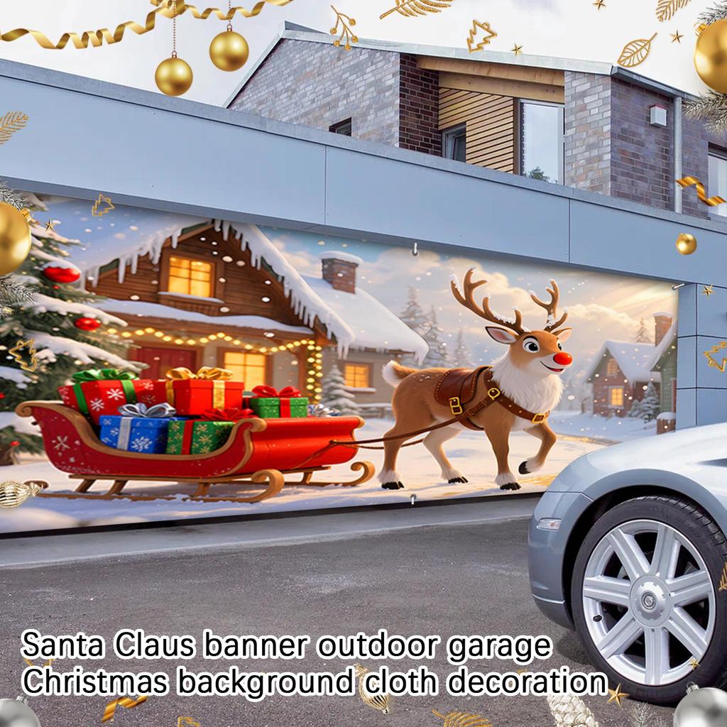 Weihnachtsszene Dekorationen & Festliche Charakter Banner – Feiertagszubehör für Außengaragen
