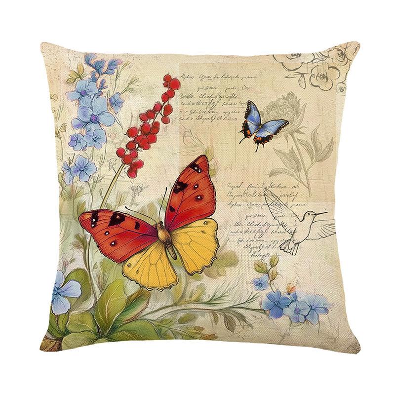 Vintage Flower And Bird Pillows, Sofa Cushions, Living Room Decorations, Pillowcases