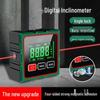 High-Precision Digital Inclinometer with Magnetic Display and Mini Protractor Level
