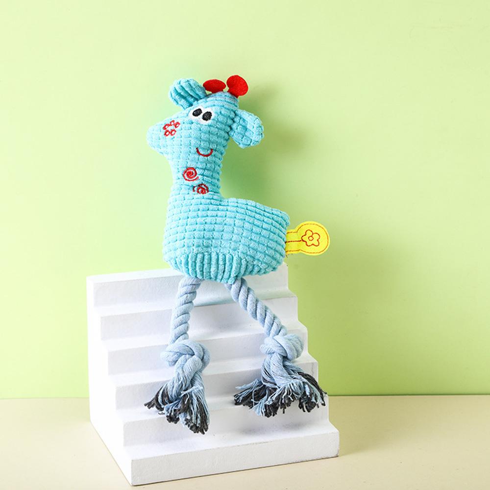 

Плюшевая игрушка для домашних животных для собак и кошек - Пищащая, износостойкая конструкция для прорезывания зубов и игр, безопасный мягкий материал, синий