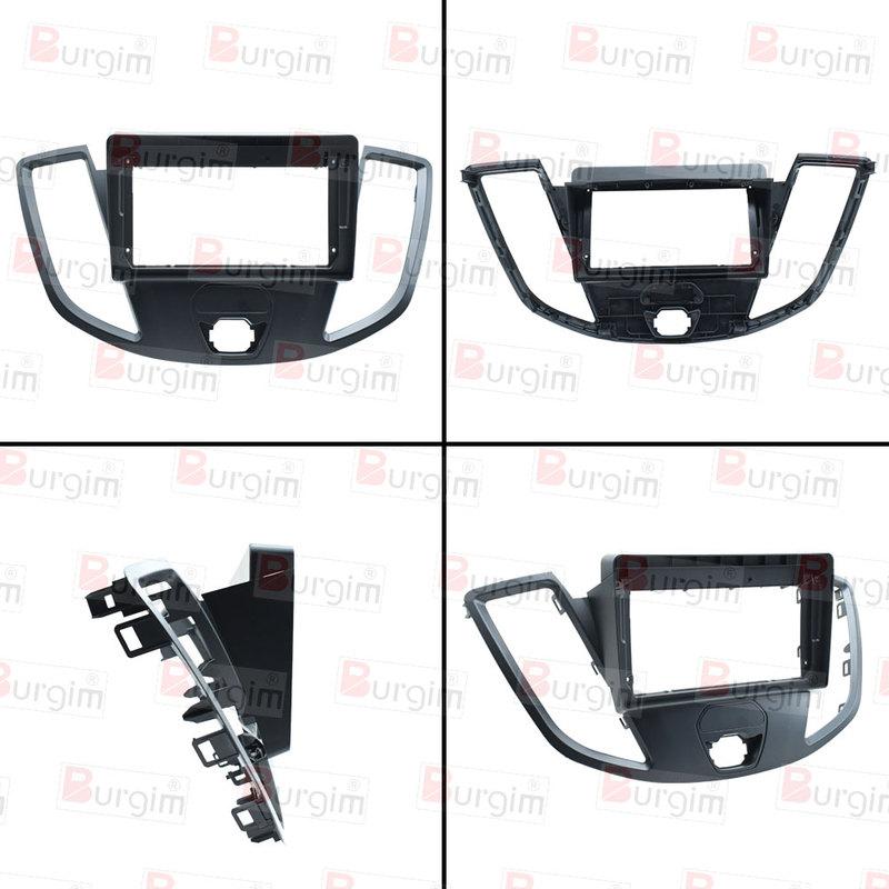 Car Radio Fascias Frame For Ford Transit Van 2014-2018 9 inch 2DIN Vihicle Stereo Panel 16PIN Harness Wire Power Cord Canbus