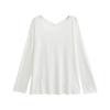 Lazy wind loose sunscreen blouse women's summer new American solid color Spice girl round neck long sleeve pullover T-shirt