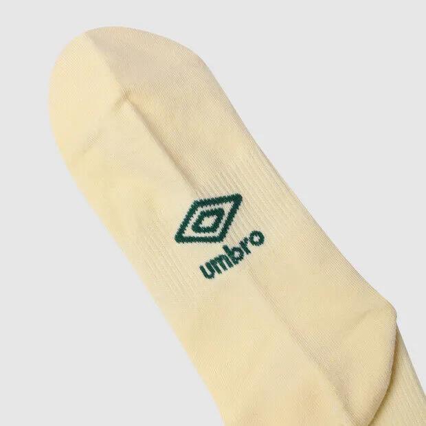 Graphic Wording Cushioning Crew Socks Yellow UR123CSC25