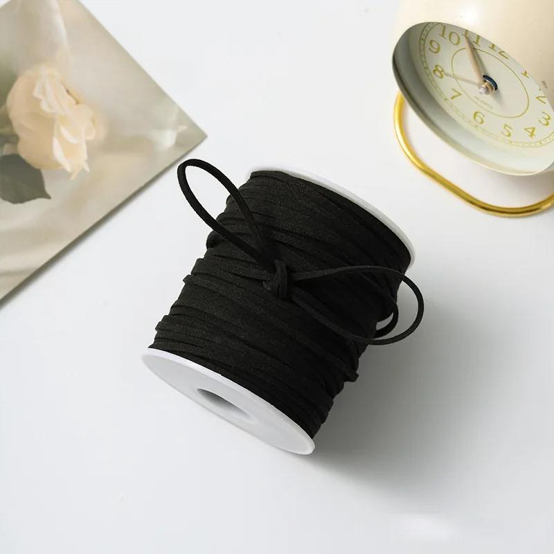 3mm 40m Leather Rope Floral Bouquet Wrap Ribbon for DIY Gift Packaging and Handmade Crafts Apparel Sewing Supplies