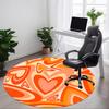1pc Heart Love Office Round Area Rug, Indoor Mat Suitable For Office, Under Office Chairs Bedroom Living Room Home Decor, Room Deco 178