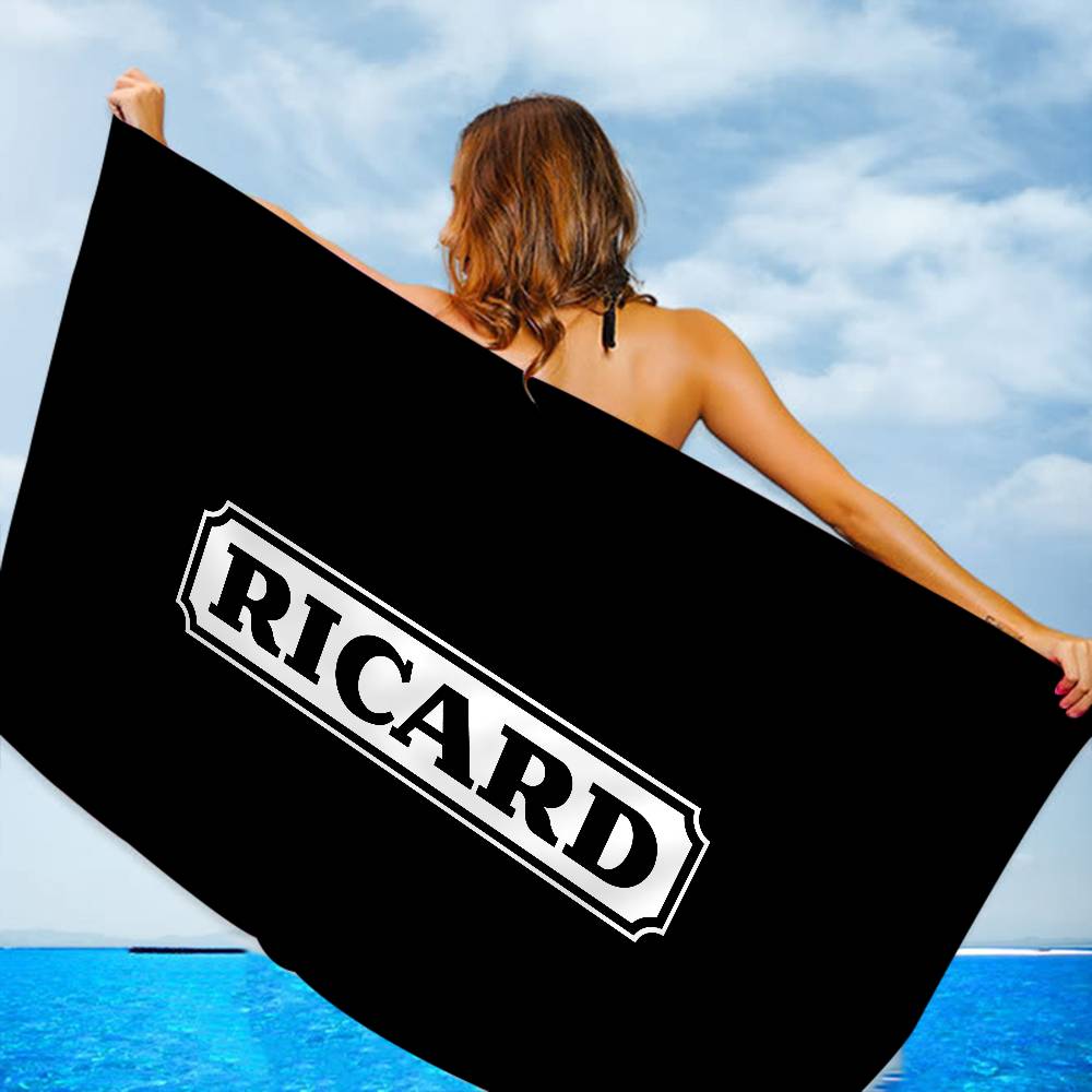 R-RicardS LOGO Microfiber Blanket Quick Drying Beach Towels Oversized Printing Super Absorbent Pool Towel Blanket
